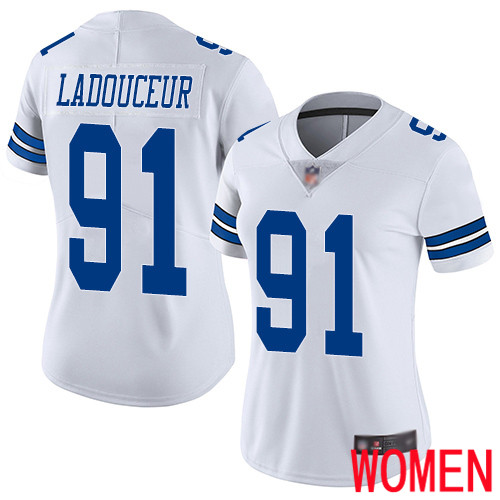 Women Dallas Cowboys Limited White L. P. Ladouceur Road #91 Vapor Untouchable NFL Jersey